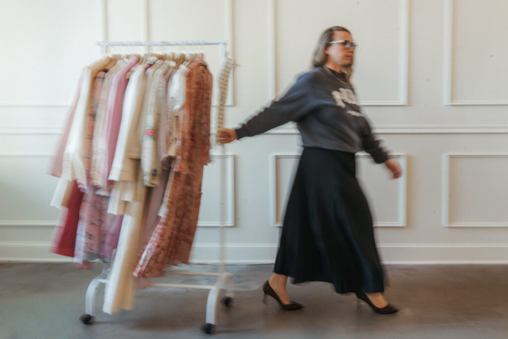 Blurry Designer and Luxury Consignment Rack